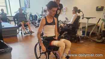 Distressing howls of sports coach's son, 20, on realizing he'd been PARALYZED after shooting at basketball game
