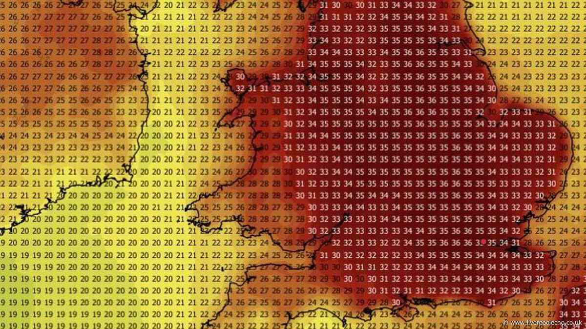 When fourth heatwave will bake Liverpool as scorching 34C blast turns maps blood red