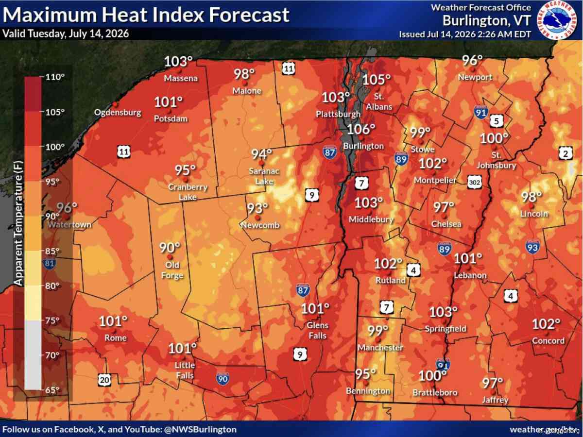 High temps and high winds: What to know about Vermont’s severe weather threat today