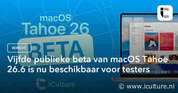 Vijfde publieke beta van macOS Tahoe 26.6 is nu beschikbaar voor testers