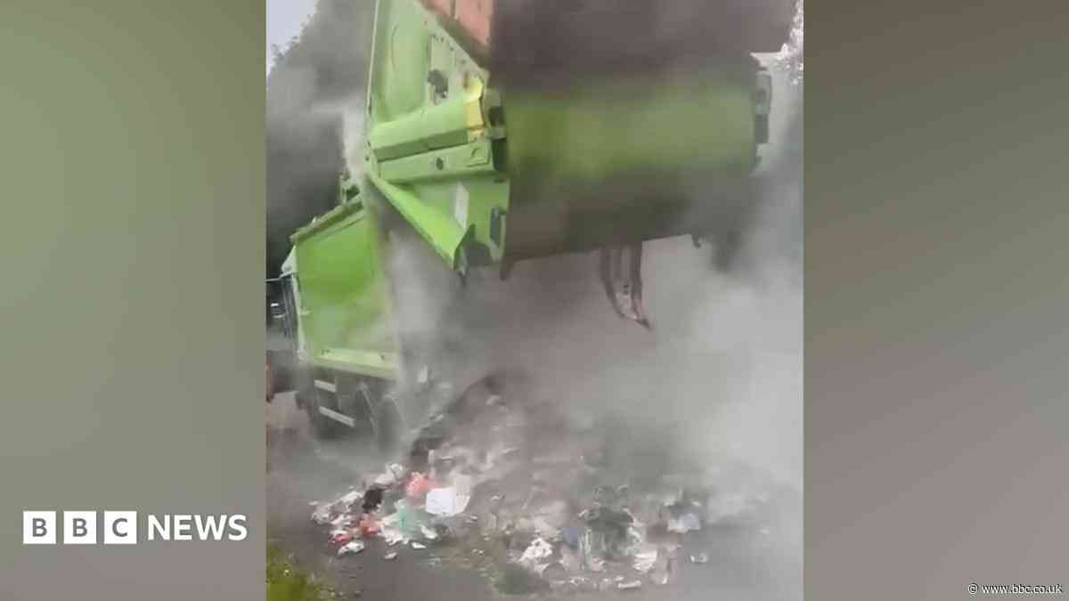 Serious bin lorry fire prompts barbecue warning