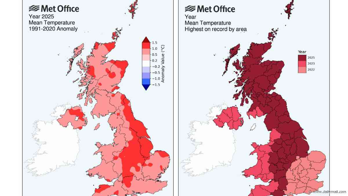 Britain's climate is on the MOVE: Warming is shifting north and uphill, scientists warn Northerners - with extreme heatwaves the 'new normal'