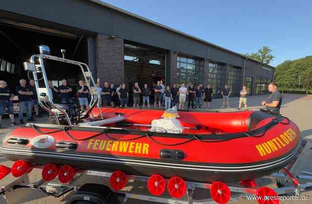 FW-OLL: Feuerwehr Huntlosen erweitert Ausstattung um modernes Rettungsboot für Wasserrettung