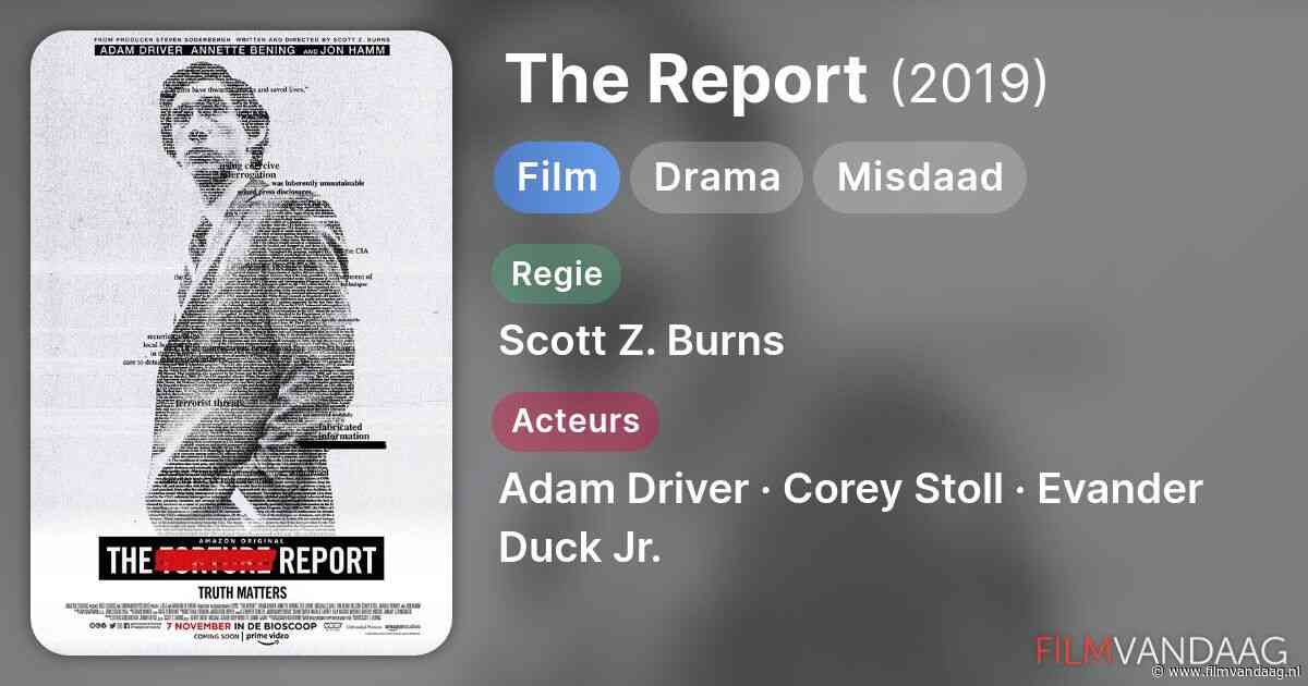 The Report [22:30, VRT Canvas, IMDb: 7.2]