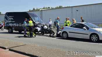 Motor en auto botsen op de Sontbrug, 1 gewonde