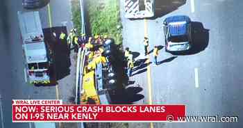 One person killed, another injured in I-95 crash involving crane truck in Johnston County