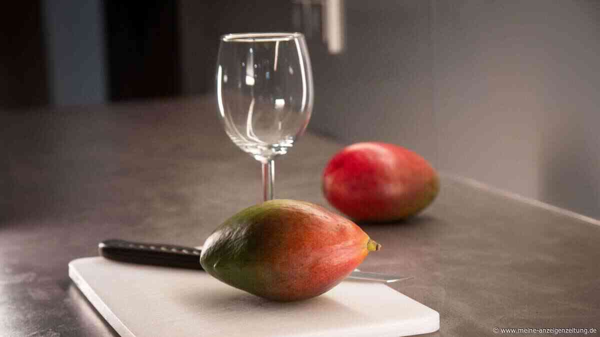 Mango schälen mit dem Glas - Klappt das?