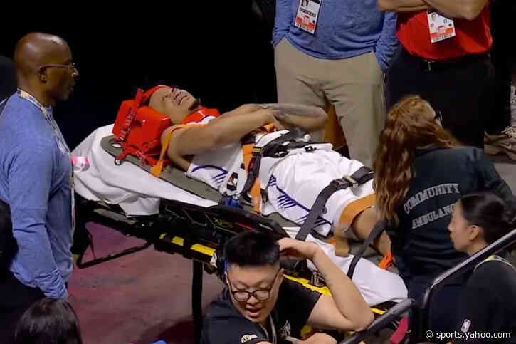 Jazz guard Trey Alexander stretchered off in scary Summer League scene