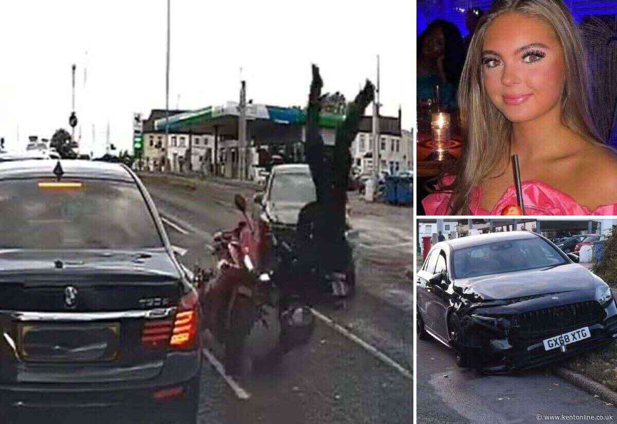 Shocking footage shows Mercedes-driving dental nurse causing horror crash