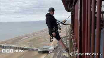 The window cleaners with Blackpool's best view