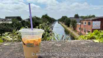The Greater Manchester canal walk with a tiny coffee shop along the way