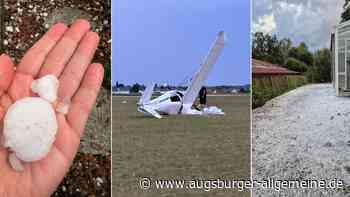 Hagel und Orkanböen zerstören Flugzeug: Schweres Unwetter tobt übers Unterallgäu