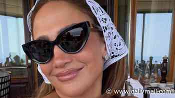 Single Jennifer Lopez posts busty selfies two days before what would've been her and ex Ben Affleck's fourth wedding anniversary