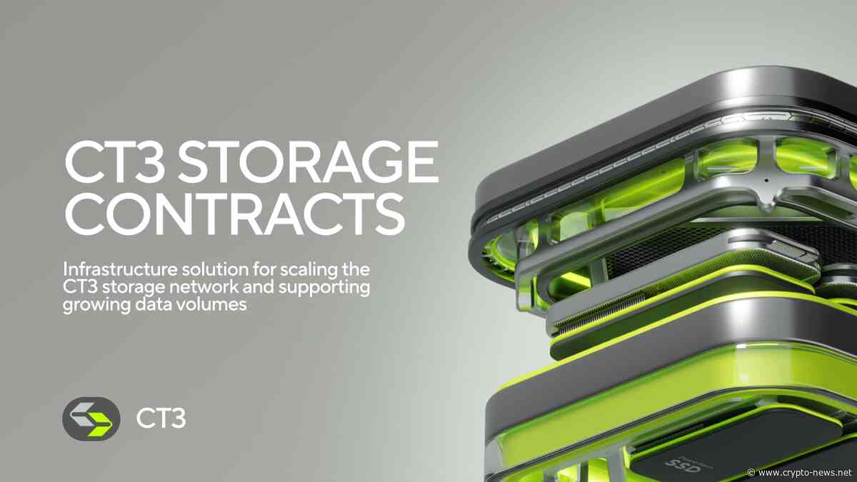 CT3 Announces Dedicated Storage Contracts to Expand Decentralized Storage Infrastructure