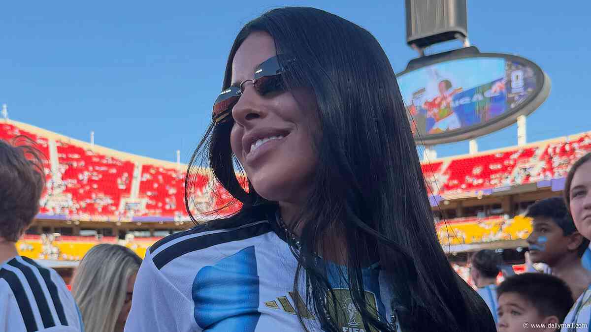 The Argentina WAG with split loyalties ahead of 'strange' World Cup clash: £106m Chelsea star's grateful partner says Britain 'has given us a lot' and has BANNED her son from singing anti-England chant