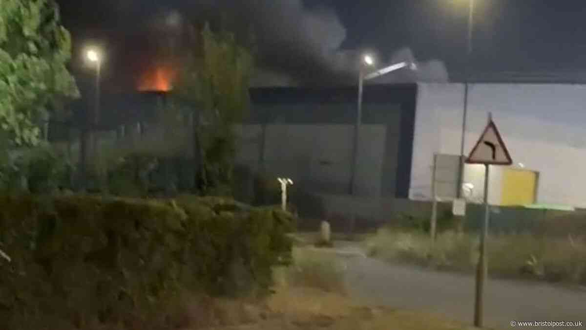 Warning as large fire at Avonmouth recycling sorting centre still burning eight-hours on