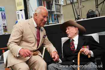 King Charles jokes about ageing with 104-year-old war veteran