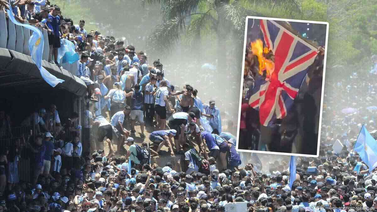 Brennende Flagge und Kriegsgesänge: Vor England gegen Argentinien kocht die alte Feindschaft hoch