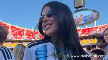 The Argentina WAG with split loyalties ahead of 'strange' World Cup clash: £106m Chelsea star's grateful partner says Britain 'has given us a lot' and has BANNED her son from singing anti-England chant