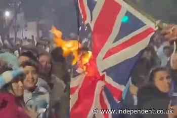 Argentina fans burn Union flag as police brace for trouble ahead of England’s ‘high risk’ World Cup clash
