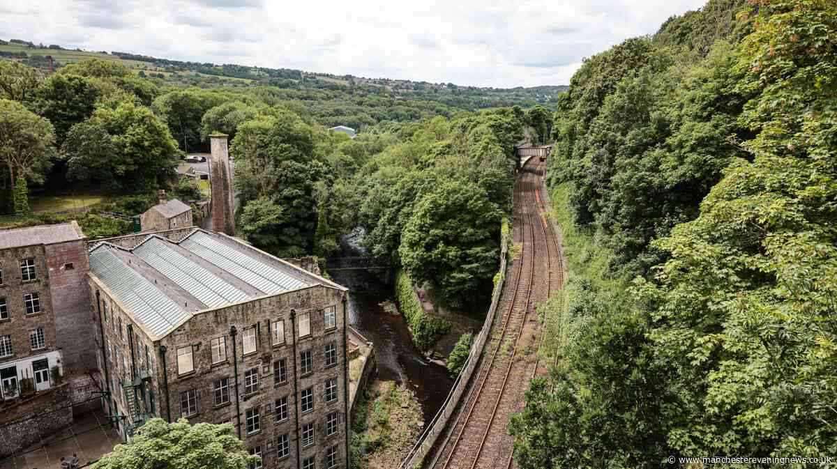 The stunning Peak District town with historic mill pub offering riverside views