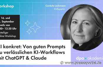 KI Workshop - Prompts, KI-Workflows, Agenten | dpa-Akademie
