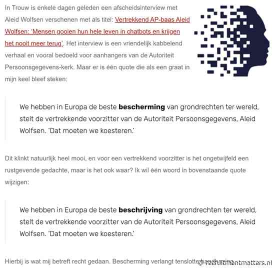 Autoriteit Persoonsgegevens: een klacht is geen klacht