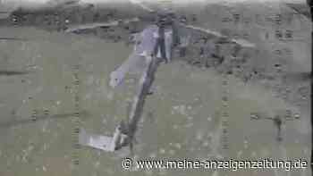 Ukrainische Drohne schlägt gezielt in Schwachstelle von russischem Hubschrauber ein