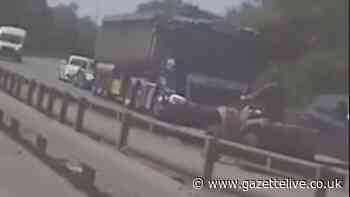 Quad bike caught on camera driving wrong way on dual carriageway amid illegal bikes crackdown