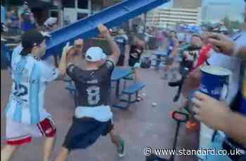 Argentina fans fight among themselves as violence erupts ahead of World Cup 2026 semi-final against England