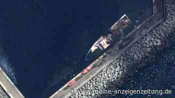 Satellitenbild soll zeigen: Ukraine versenkt russisches Grenzschutzschiff
