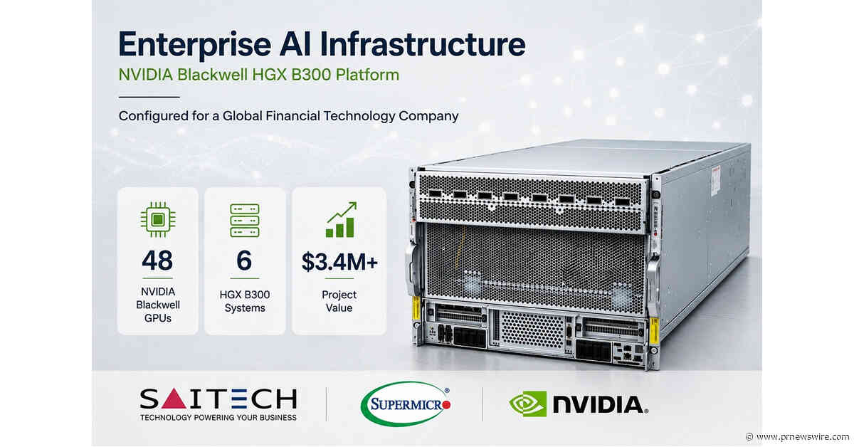 Saitech Configures Multi-Million-Dollar NVIDIA Blackwell AI Infrastructure for a Global Financial Technology Company