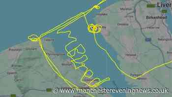 Pilot leaves cheeky two-word message in the air during flight over Liverpool