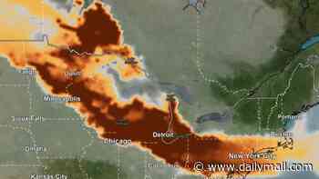 Toxic air invading 17 US states TODAY as massive plume of wildfire smoke crosses nation's border