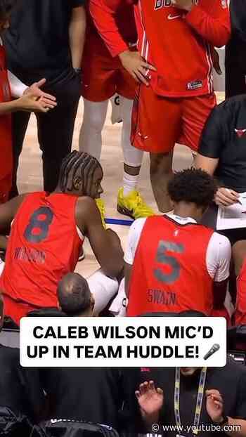 Caleb Wilson already taking command of the team huddle 🫡 #chicagobulls #nba #leadership