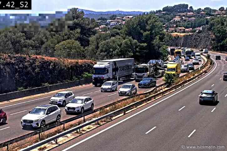 Afflux de touristes, véhicules à l'arrêt, accident : mercredi noir sur l’autoroute A8, théâtre de bouchons monstres sur la Côte d’Azur
