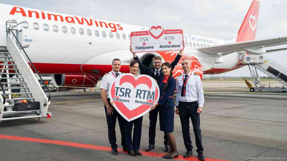 AnimaWings opent na Boekarest ook tweede route naar Rotterdam The Hague Airport