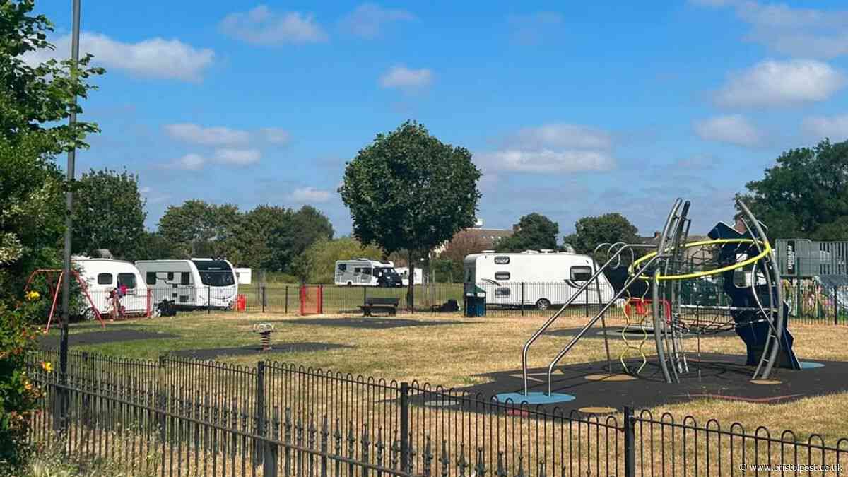 Travellers 'threaten' Kingswood residents and school children