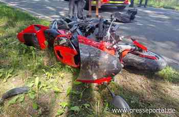 POL-STD: Motorradfahrer bei Wildunfall in der Gemarkung Harsefeld schwer verletzt
