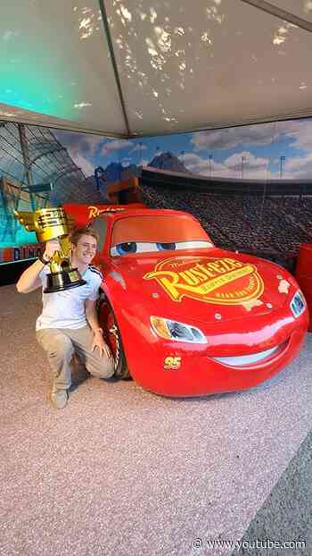 KACHOW! ⚡️ Fred meets Lightning McQueen! #cars #lightningmcqueen #f1 #mercedes