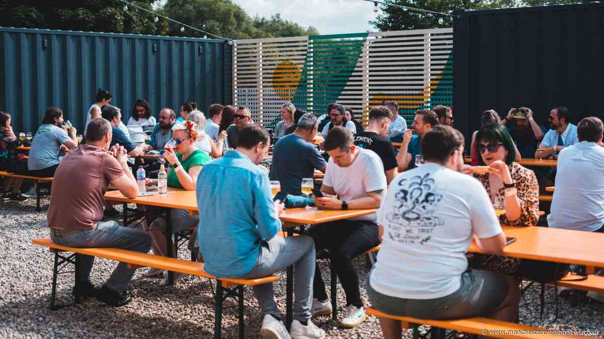 The suntrap beer garden hidden on a Manchester industrial estate with pints and pizza