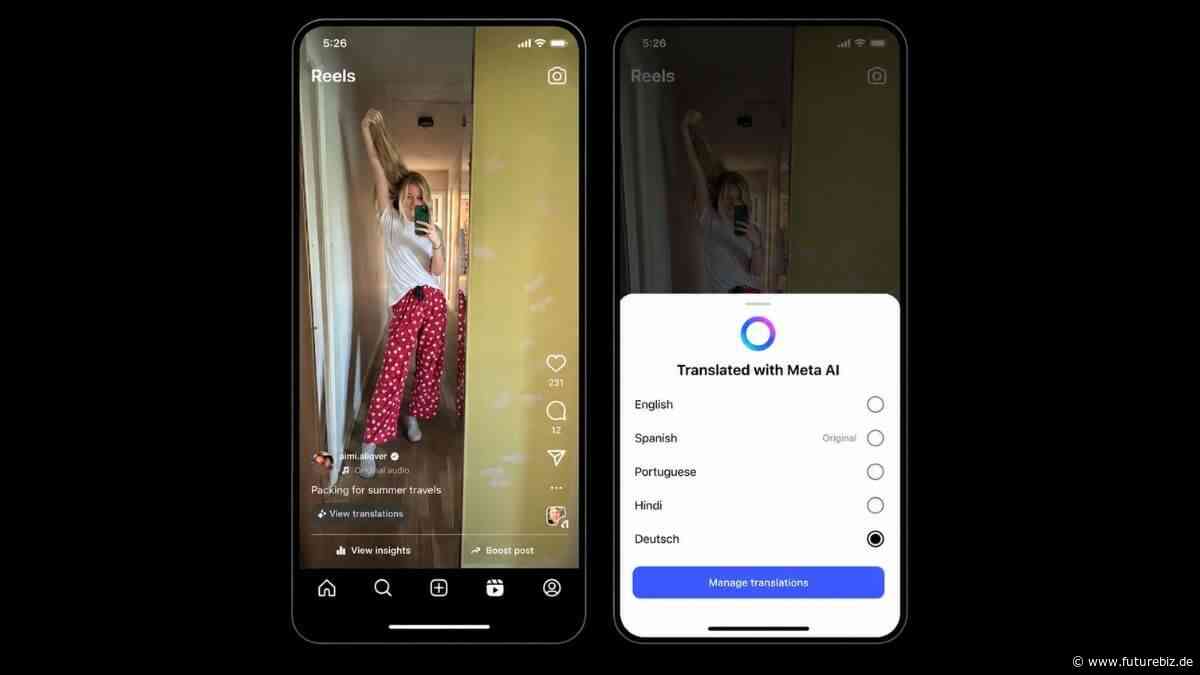 Instagram Reels jetzt auf Deutsch, Japanisch & Co.: KI-Übersetzungen erreichen endlich Europa