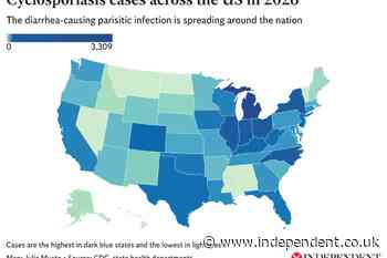40 states have outbreaks of ‘explosive diarrhea’ parasite with Michigan and the Midwest being hit the hardest