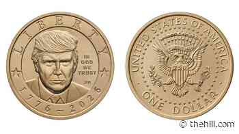 Bessent unveils $1 golden coin featuring Trump image