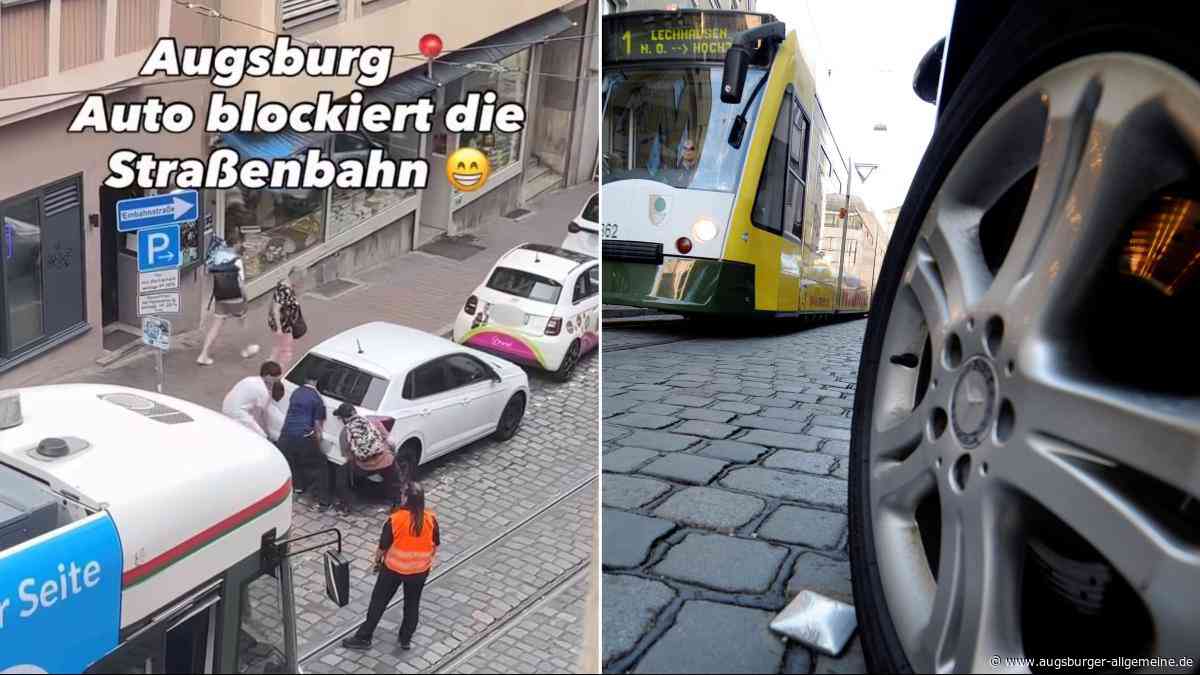 Kurzer Ruck, freie Fahrt: Mit dieser Rettungsaktion ging Augsburg viral