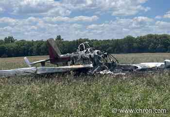 Texas pilot walks away unharmed after fiery crop duster crash in Kansas