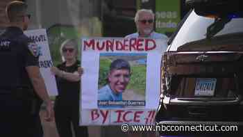 Protesters gather in Middletown following ICE shooting in Maine on Monday