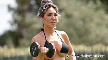 Farrah Abraham flaunts her liquid BBL as she hits the gym in a bikini after swearing off cosmetic surgery