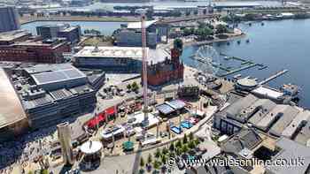 Massive 260ft structure appears overnight in Cardiff Bay