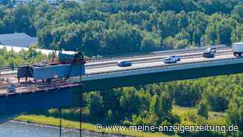 Lückenschluss der Rader Hochbrücke: Die Bilder zum Einhub an der A7